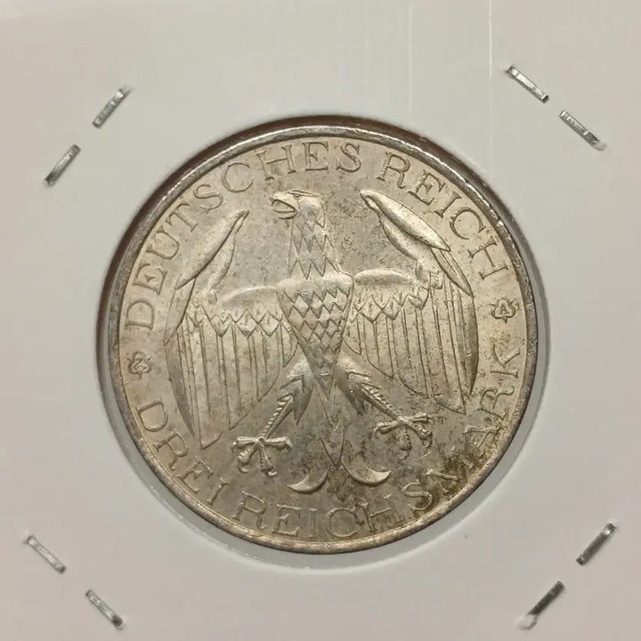 [BUNJANG] 1929 Germany 3 Reichsmark Silver Coin, Uncirculated / 1929년 독일 3마르크 은화 미사용급 ㅡ추천ㅡ