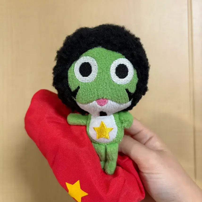 [BUNJANG] Vintage Rare Afro Keroro Plush Doll / 고전 희귀 아프로 케로로 인형