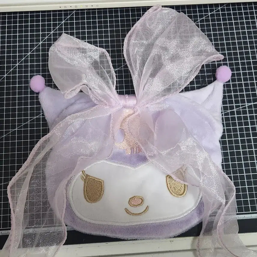 [BUNJANG] Kuromi Ribbon Pouch (Opened, New) / 쿠로미 리본 파우치(개봉 새상품)