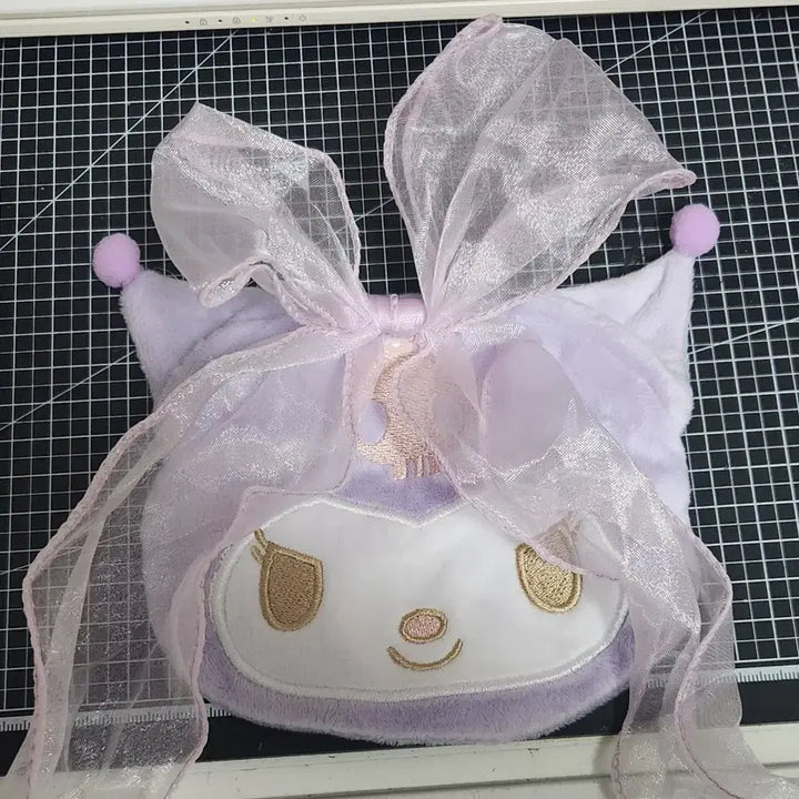 [BUNJANG] Kuromi Ribbon Pouch (Opened, New) / 쿠로미 리본 파우치(개봉 새상품)