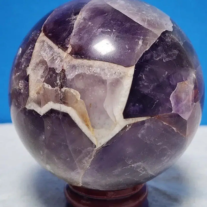 [BUNJANG] Natural Amethyst Sphere (6cm) with Stand / 천연 자수정 구체(6cm)+받침대