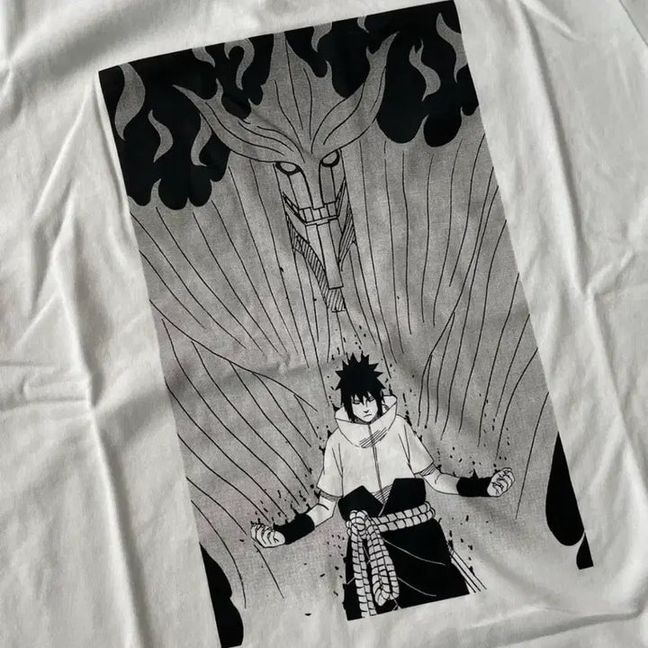 [BUNJANG] Naruto Sasuke Susanoo Graphic T-Shirt White / 나루토 사스케 스사노오 반팔 티셔츠 흰색