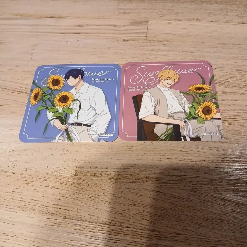 [BUNJANG] Evangelion Battery Collaboration Cafe Special - Haruka &amp; Kei Coaster Set / 망각 배터리 콜라보 카페 특전 코스터 하루카 케이 2장 세트