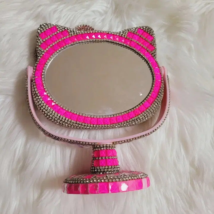 [BUNJANG] Imported Pink Hello Kitty Jeweled Mirror / 수입 핑크 헬로키티