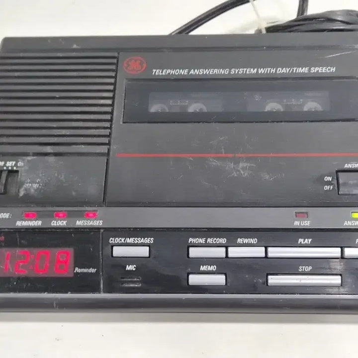 [BUNJANG] GE Microcassette Answering Machine (Model 2-9662) - Vintage, For Parts/Display / [부품용/인테리어 소품] 빈티지 GE 마이크로카세트 자동응답기 (Model 2-9662)