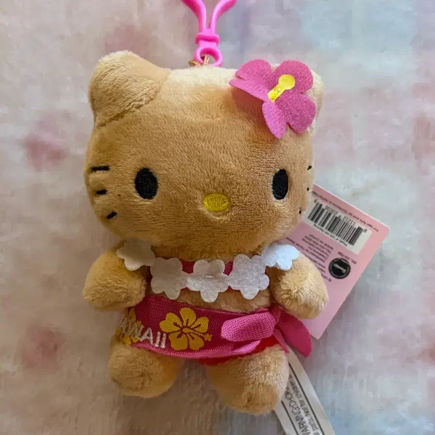 [BUNJANG] Sanrio Authentic Hawaii Tanning Kitty Keyring Plush / (산리오) 정품 하와이 태닝키티 키링 인형