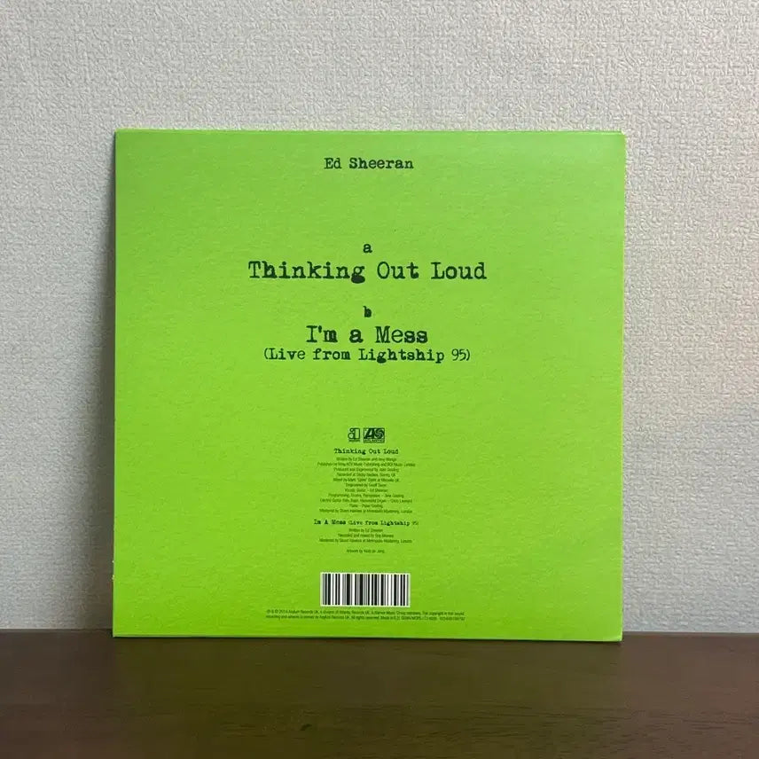 [BUNJANG] Ed Sheeran Thinking Out Loud Single LP / 희귀) 에드시런 싱글 LP Thinking Out Loud