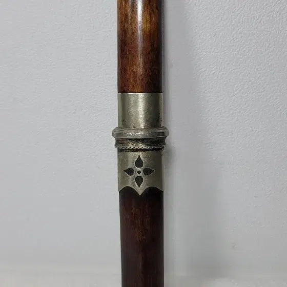 [BUNJANG] Korean Ceremonial Dagger (Eunjangdo) - Wood and White Brass Decoration / 은장도.민속품