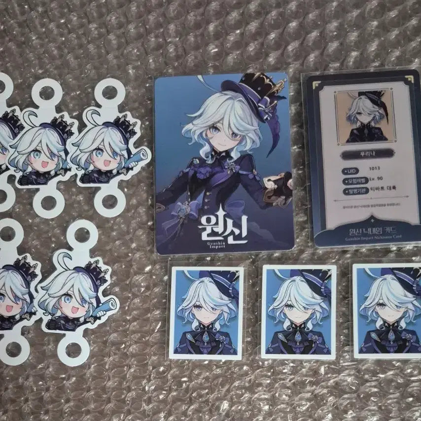 [BUNJANG] Genshin Impact Furina Bundle Set (Photo Card, Straw Pick) / 원신 푸리나 증사 빨대픽 pc포카 등 일괄 판매합니다