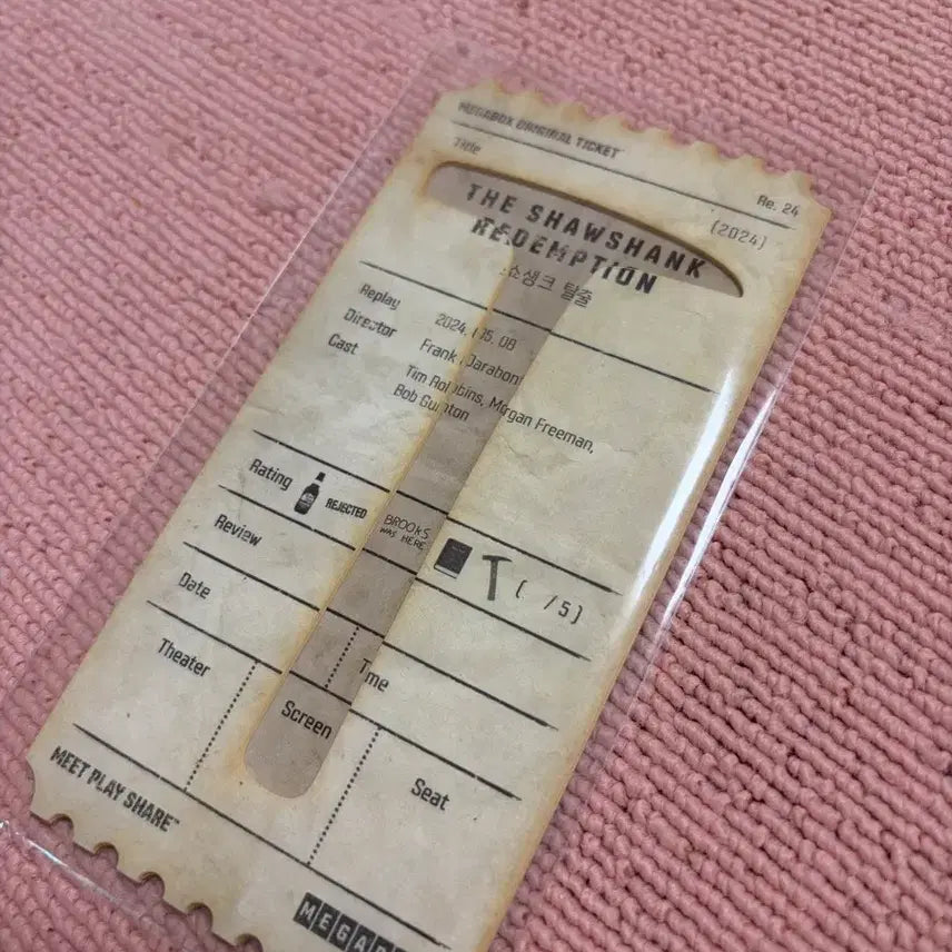 [BUNJANG] The Shawshank Redemption Original Ticket / 쇼생크 탈출 오리지널 티켓