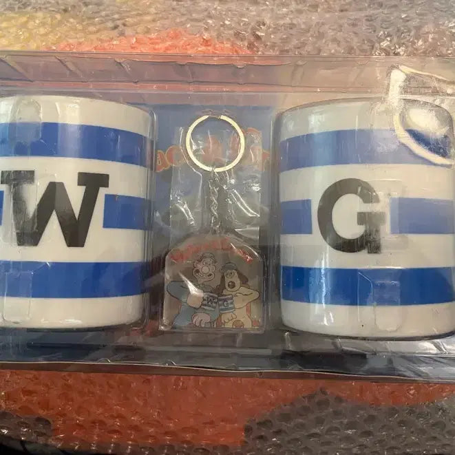 [BUNJANG] Wallace &amp; Gromit Mug and Keychain Set / 월레스와 그로밋 머그,키링 세트