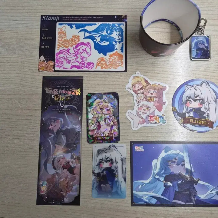 [BUNJANG] Trickle 2nd &amp; 2.5th Anniversary Goods Bundle (Postcard, Keyring, Cup Holder, etc.) / 트릭컬 2주년 2.5주년 굿즈 일괄 (엽서, 키링, 컵홀더 등) 판매합니다