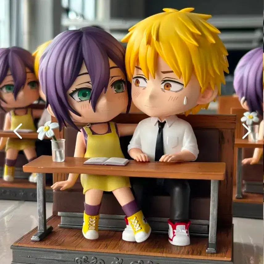[BUNJANG] Chainsaw Man Denji &amp; Reze Coffee Shop Resin Statue DEEP STUDIO (Sealed) / 체인소맨 레제 덴지 커피숍 레진 DEEP STUDIO (미개봉)