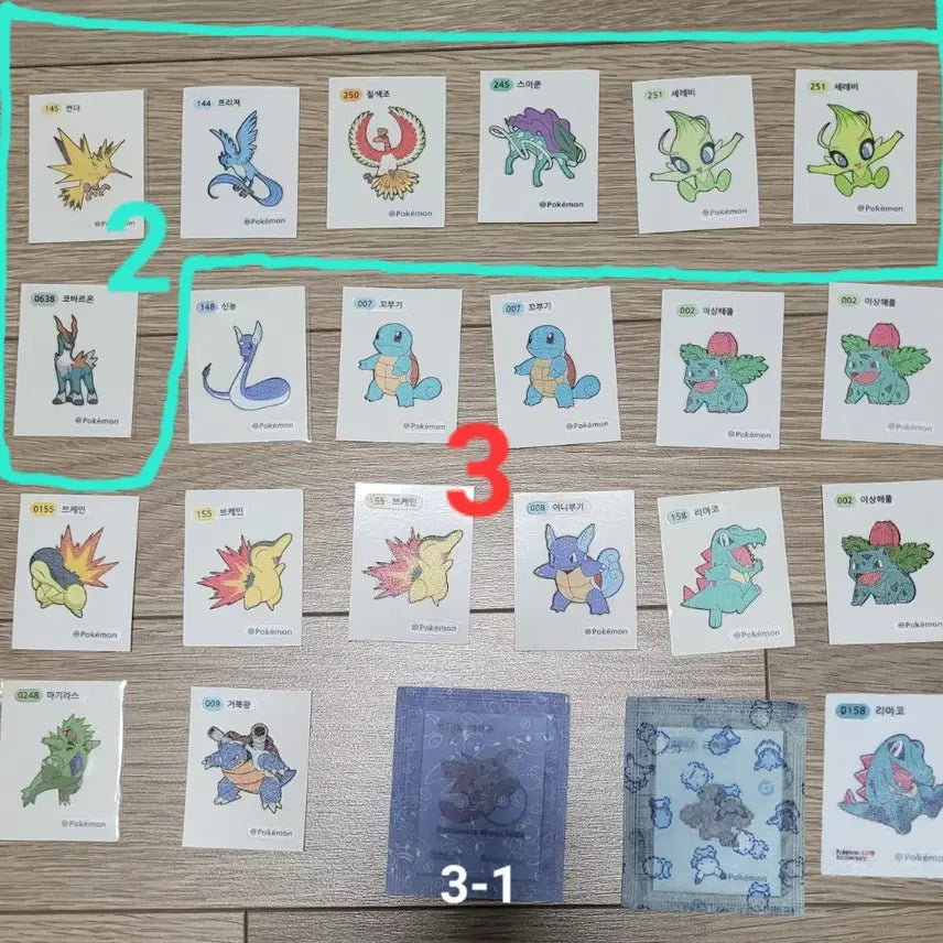 [BUNJANG] Pokemon Stickers Assortment / 포켓몬 각종 띠부씰 모음