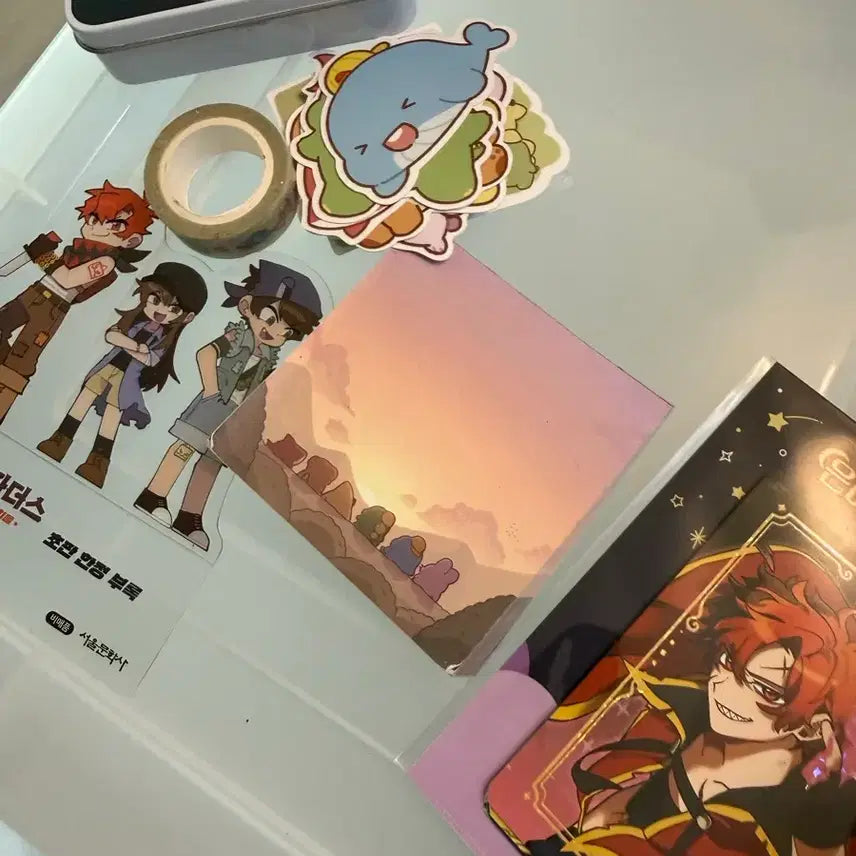 [BUNJANG] Jamtteul (잠뜰) Memo Pad &amp; Masking Tape Set / 잠뜰