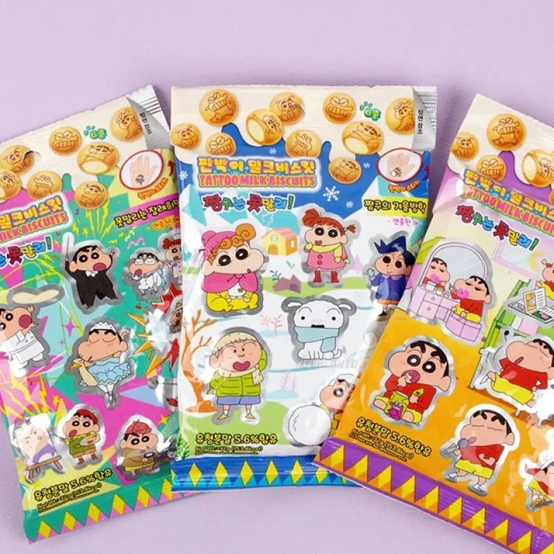 [BUNJANG] Crayon Shin-chan Old Snack Tattoo Stickers / 짱구 옛날 과자 판박이 스티커