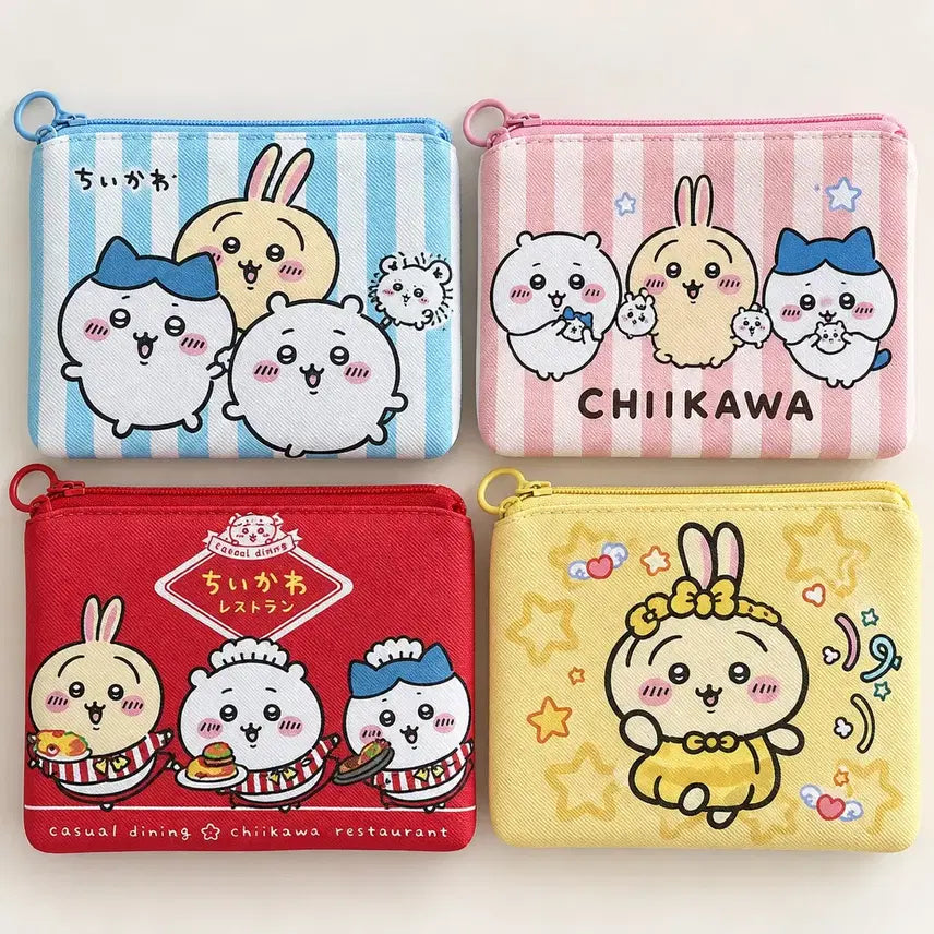 [BUNJANG] Chiikawa Pouch Set (4 Types) / 치이카와 파우치 4종 세트 우사기