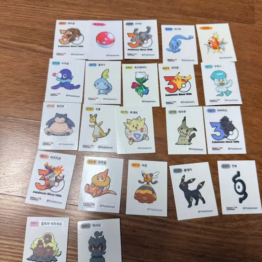 [BUNJANG] Pokemon Sticker Set (25 pcs) / 포켓몬스티커 25장 팔아요