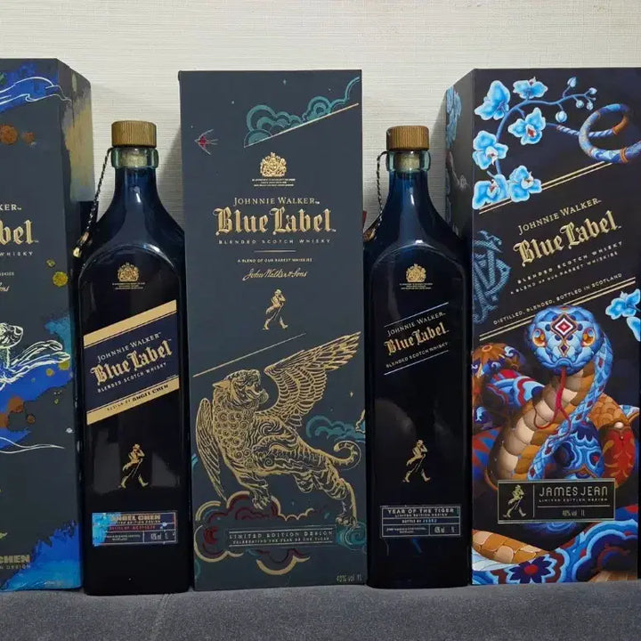 [BUNJANG] Johnnie Walker Blue Label Limited Edition 3 Types Whisky Bottles / 조니워커 블루라벨 한정판 3종 위스키 공병