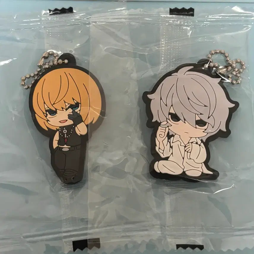 [BUNJANG] Death Note Near &amp; Mello Rubber Strap Gacha Keychain Bundle Set / 일괄) 데스노트 니아 멜로 러버스트랩 가챠 키링