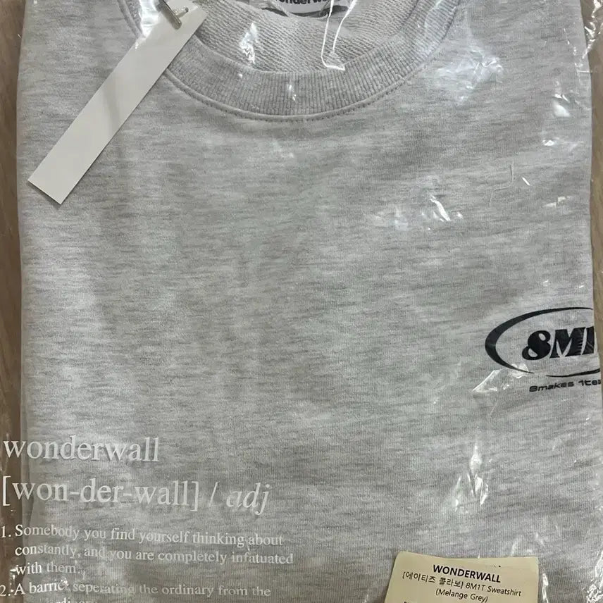 [BUNJANG] ATEEZ Wonderwall Sweatshirt Melange Gray (Sealed) / (미개봉) 에이티즈 원더월 8M1T 맨투맨 멜란지그레이