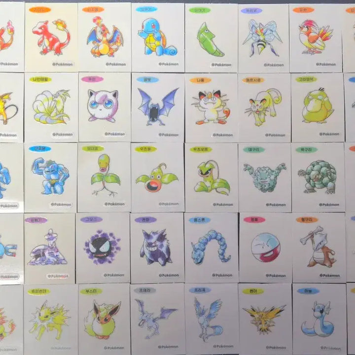 [BUNJANG] Pokemon 30th Anniversary Artwork Tteobuksil Set (49 Types) / 포켓몬스터 30주년 아트웍 띠부씰 49종 일괄 판매