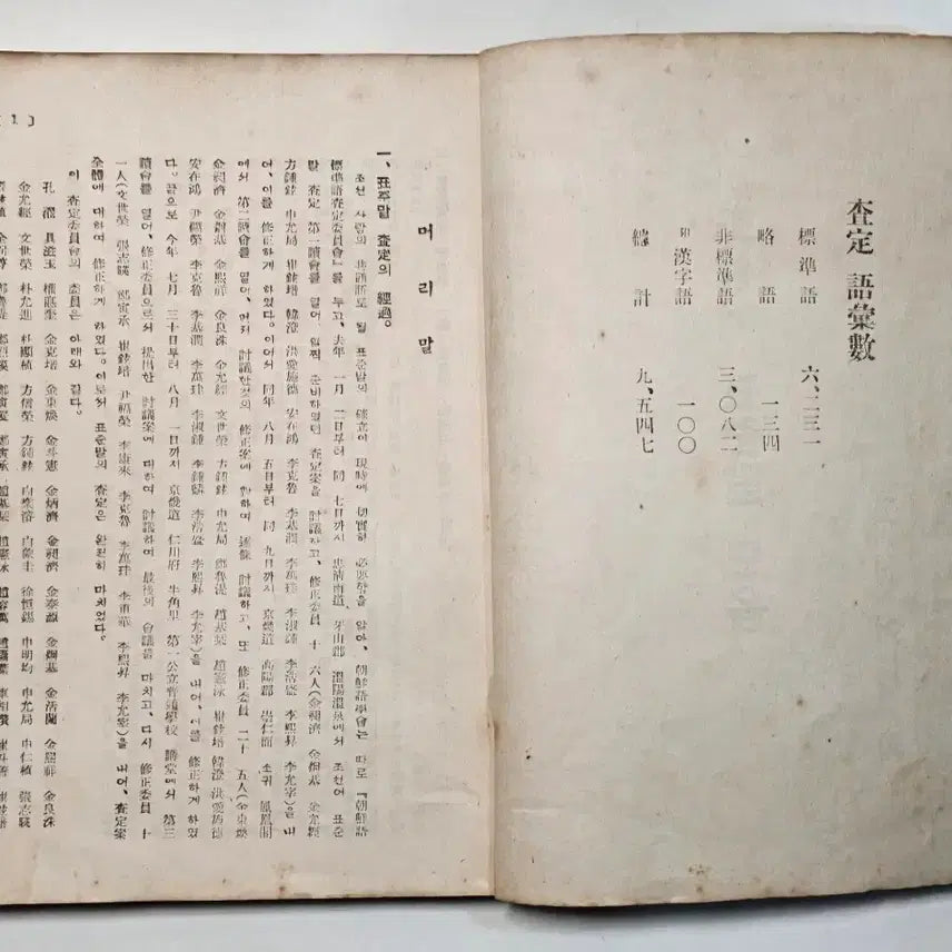 [BUNJANG] 1945 Chosun Language Society Standard Korean Dictionary Rare Edition / 1945년 조선어학회 표준말모음 희귀본
