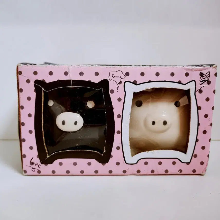 [BUNJANG] Monokurobu Ceramic Piggy Bank Set (2 pieces) / [고전문구] 모노쿠로부 도자기 저금통 2개 세트