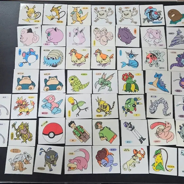 [BUNJANG] Pokemon Old Version King Ddibu Sticker Set (51 pcs) - 1999 / 포켓몬 구버전 왕띠부 띠부 띠부씰 51장 안뗀 샤니 99년