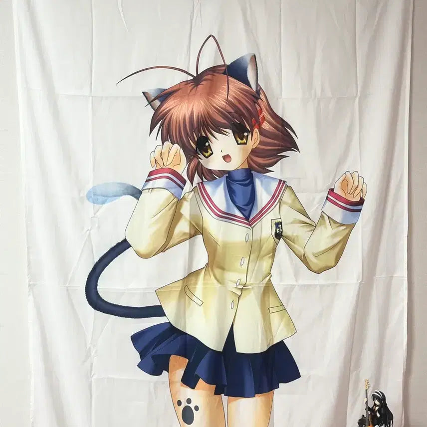 [BUNJANG] Clannad Nagisa Nekomini Bed Sheet Tapestry / 클라나드 나기사 네코미미 침대시트 태피스트리 피규어