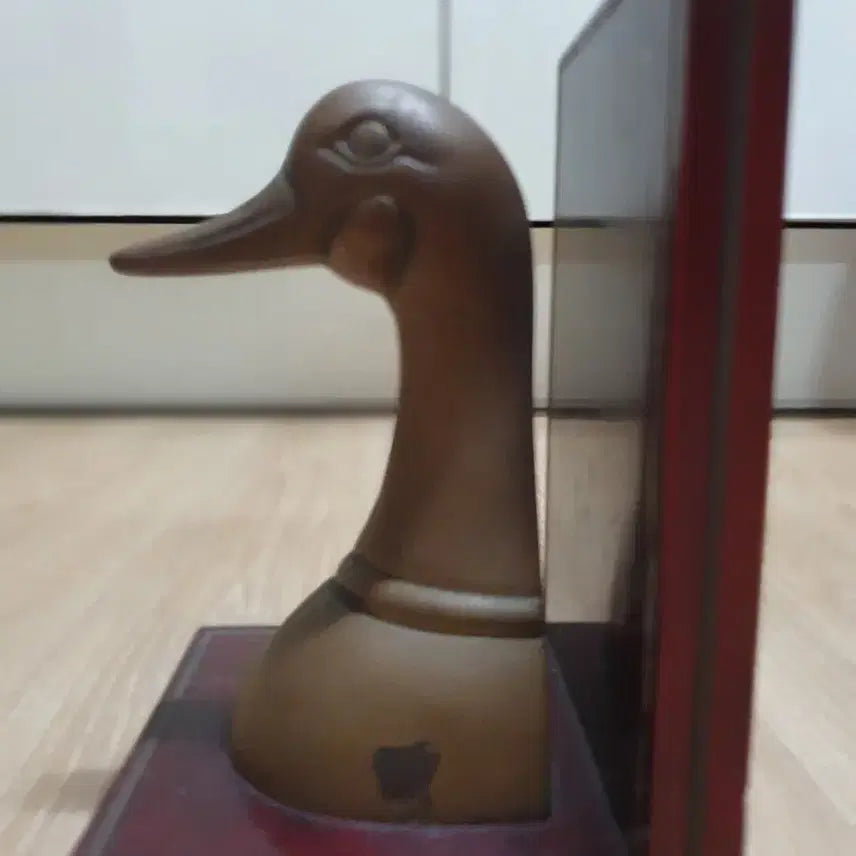 [BUNJANG] Antique Duck Shaped Brass Bookends with Wood Base / 오리 모양 북엔드 앤틱 장식품