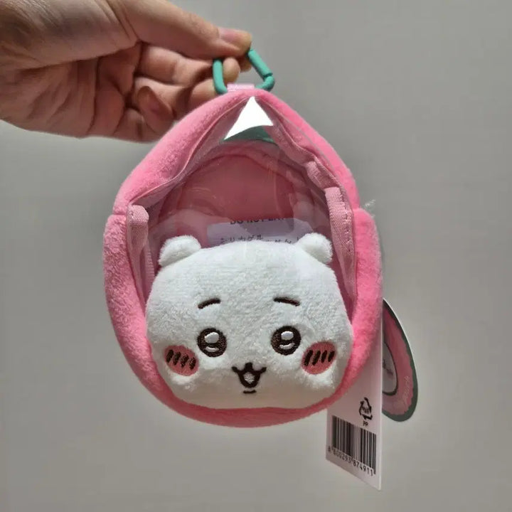 [BUNJANG] Chiikawa Face Clear Mini Pouch Pink / 치이카와 페이스 클리어 미니 파우치 _치이카와