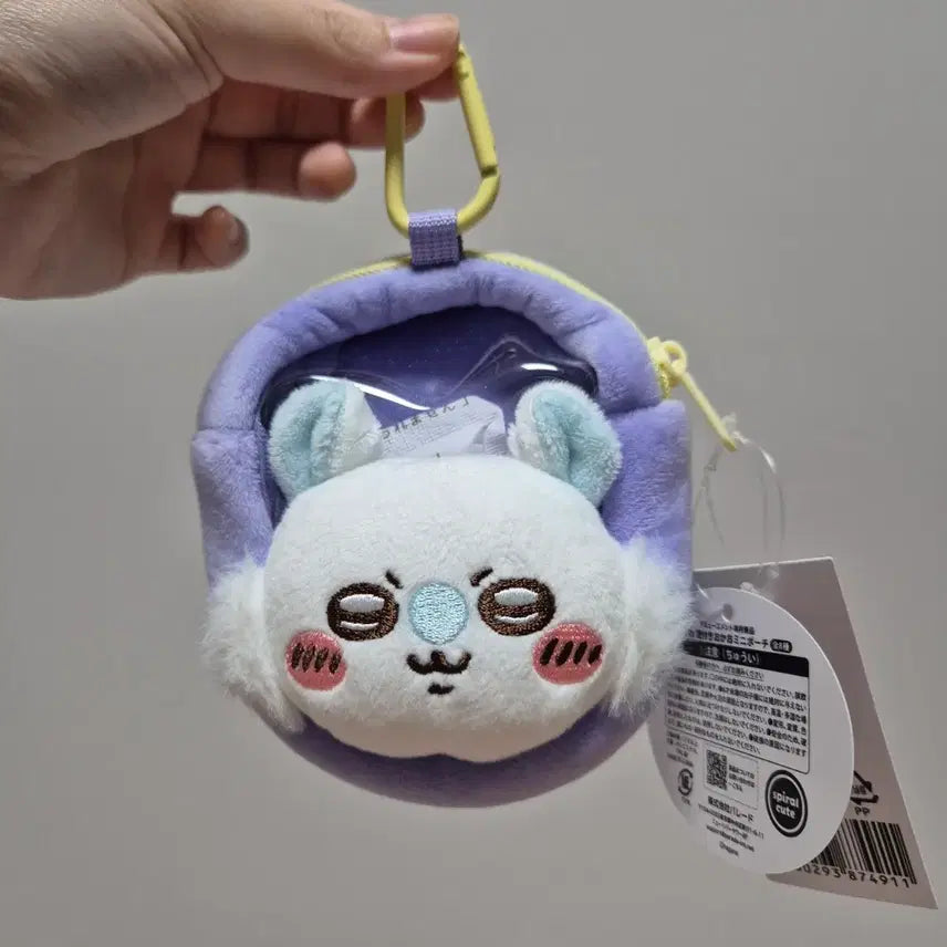 [BUNJANG] Chiikawa Face Clear Mini Pouch - Momonga / 오늘까지특가)먼작귀 페이스 클리어 미니 파우치 _모몽가