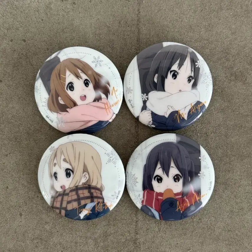 [BUNJANG] K-ON! Winter Can Badge Bundle Set / 케이온 겨울 캔뱃지 일괄