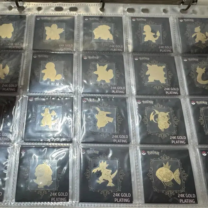 [BUNJANG] Pokemon 24k Gold Stamp Sticker Collection (50 Types) / (교환용)포켓몬 24k 띠부씰 50종