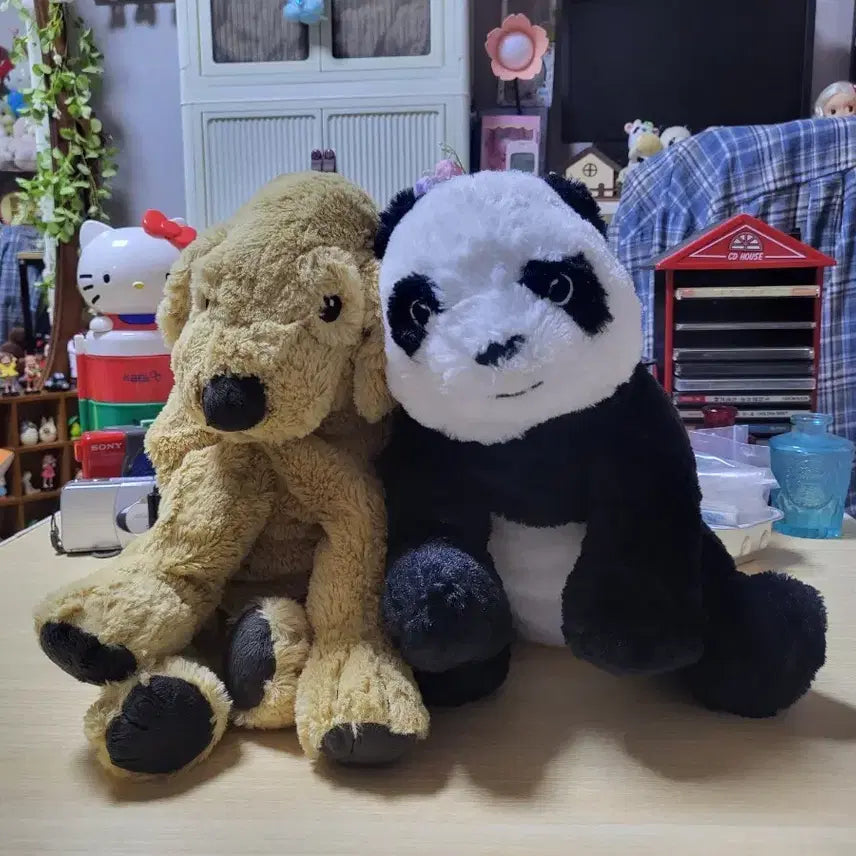 [BUNJANG] IKEA Plush Toy Set - Retriever &amp; Panda - Bundle Set / 이케아 인형 세트 리트리버 판다 일괄 택포