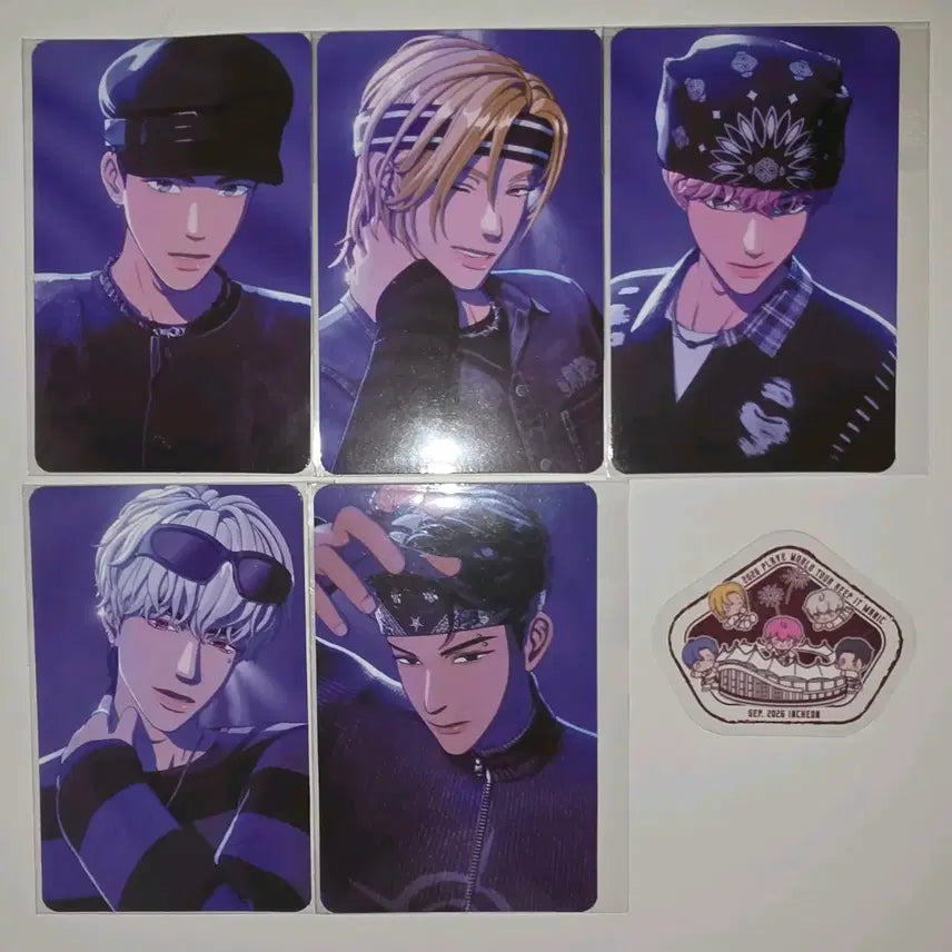 [BUNJANG] PLAVE PPLzone Lucky Draw Photocard Set (5 types) + Sticker Bundle Set / 플레이브 플리존 럭드 포카 5종+스티커 일괄