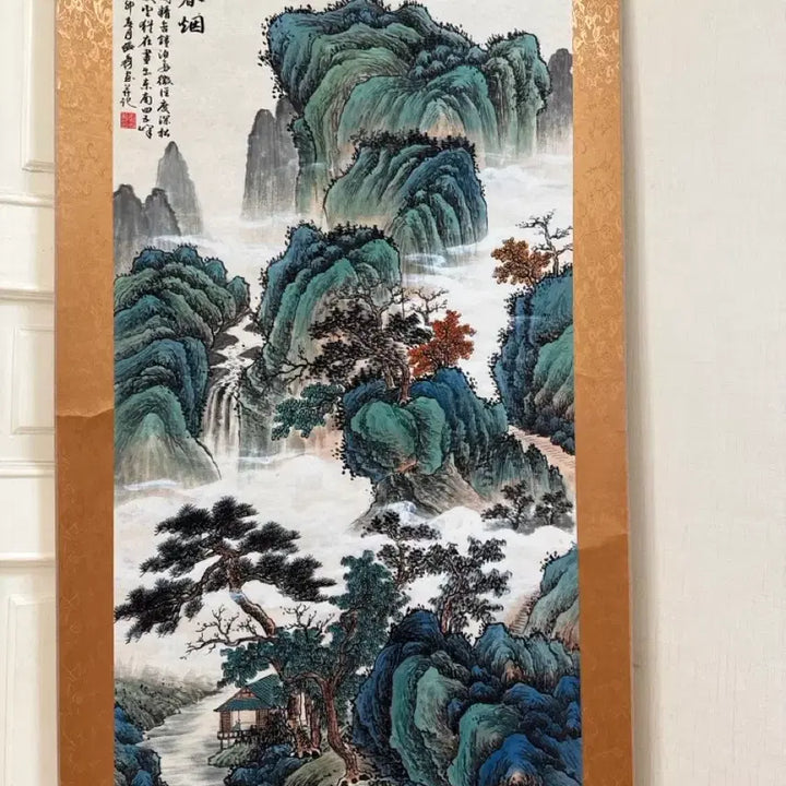 [BUNJANG] Traditional Korean Landscape Painting / 동양화 산수화 폭포 산 그림