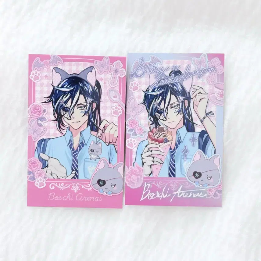 [BUNJANG] AKUNEKO Bosuki Rare Cheki-style Card Set / 아쿠네코 테마파크 보스키 레어 체키풍 카드 세트