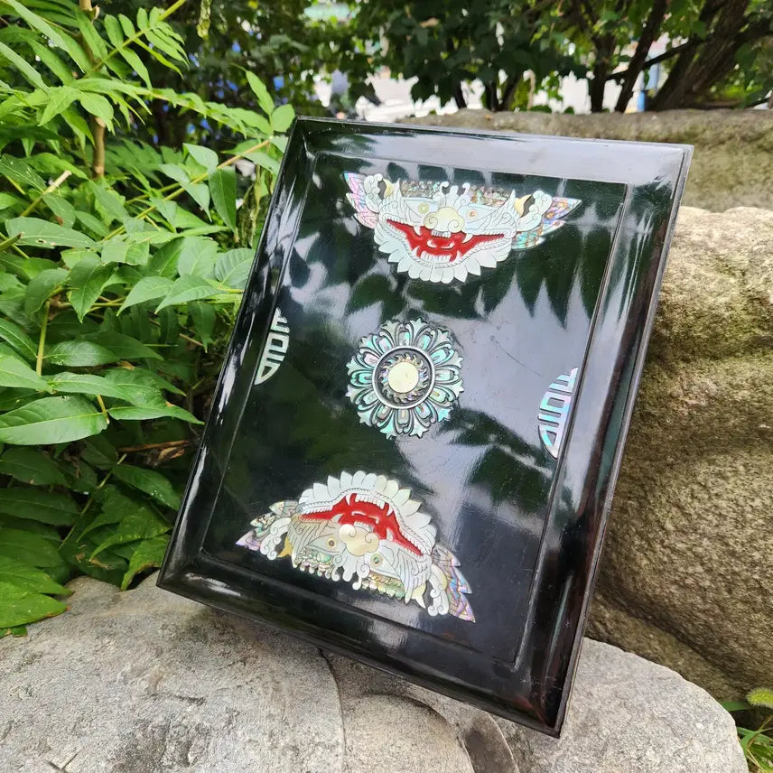 [BUNJANG] Nacre Lacquerware Goblin Motif Document Box / 나전칠기 도깨비문양 서류함