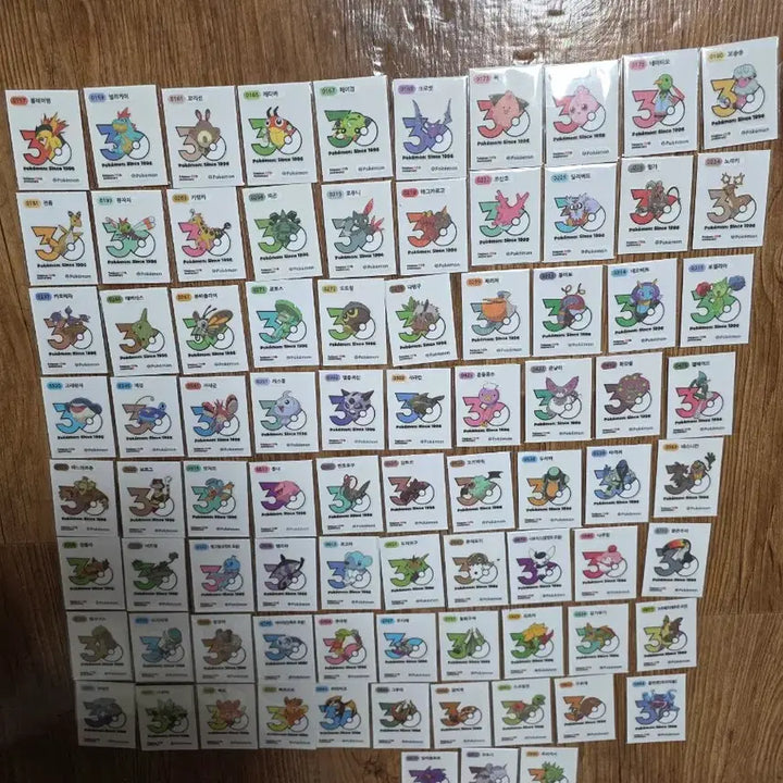 [BUNJANG] Pokemon 30th Anniversary Logo Sticker Set (Additional) / 포켓몬 30주년 로고 띠부씰(추가)