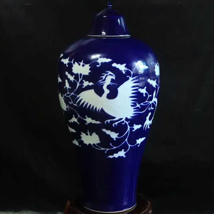 [BUNJANG] Jinan Glazed Phoenix Pattern Lidded Jar Antique Chinese Porcelain / 중국 도자기 제남유 봉황문 유개 골동품 고미술품 수집품
