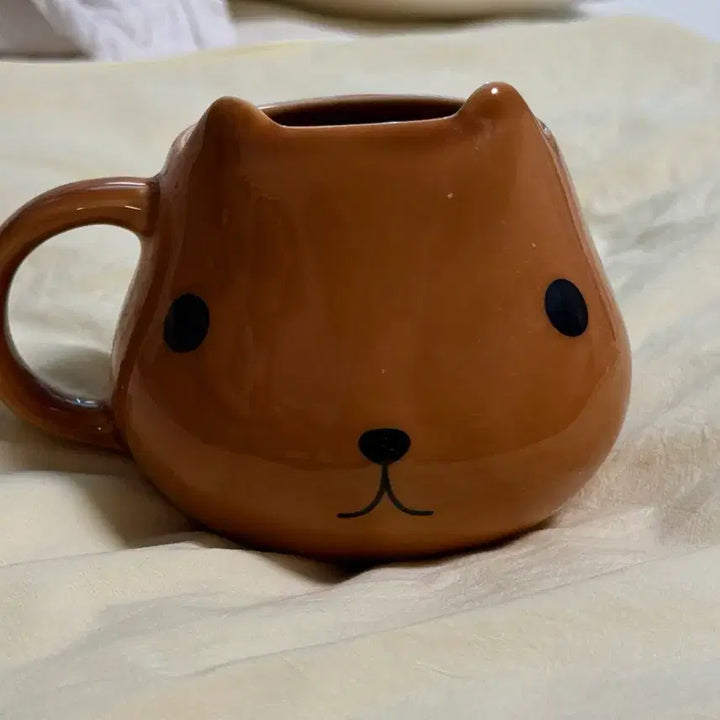 [BUNJANG] Classic Capybara Face Mug (Brown) / 고전 카피바라상 얼굴 머그컵 브라운