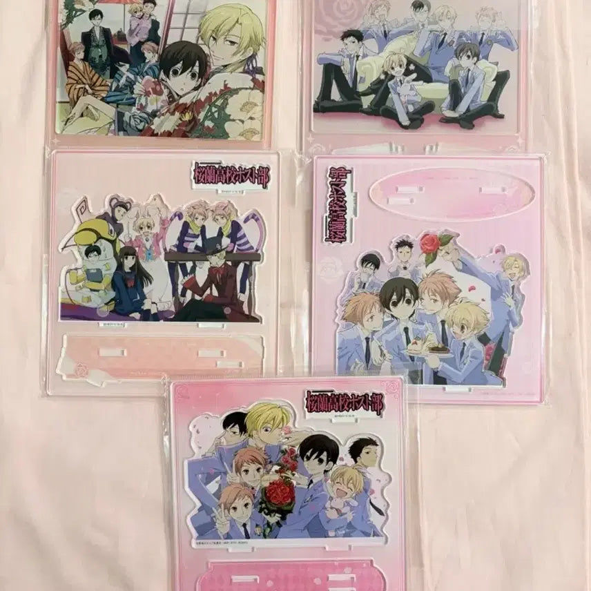 [BUNJANG] Ouran High School Host Club Acrylic Stand Group Set / (정품 5종 일괄) 오란고교 호스트부 아크릴 스탠드 단체 트리빌리지