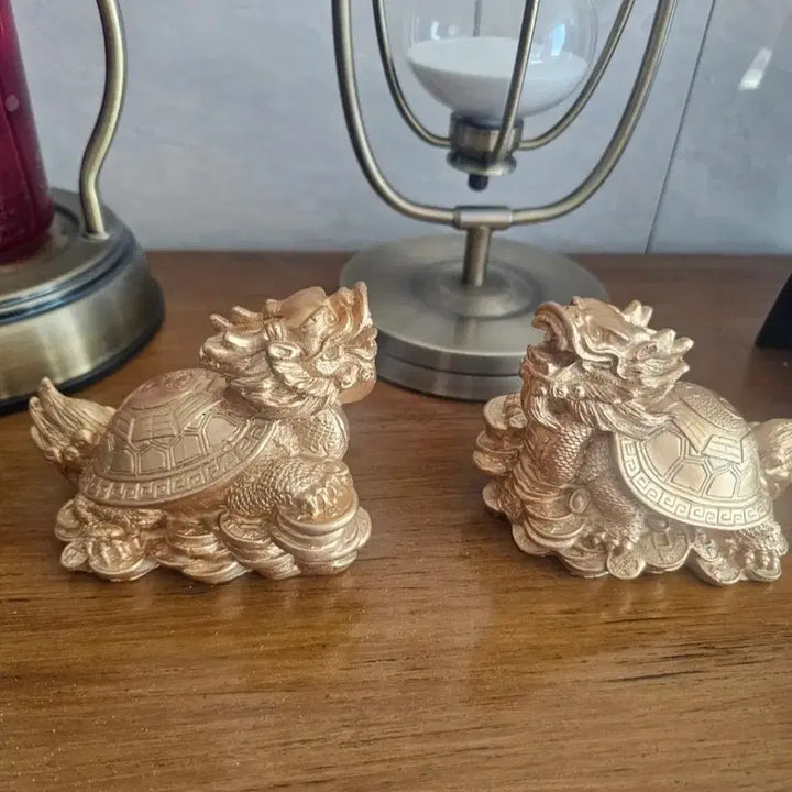 [BUNJANG] Pair of Dragon Head Turtle Ornaments / 용두거북 장식 한쌍