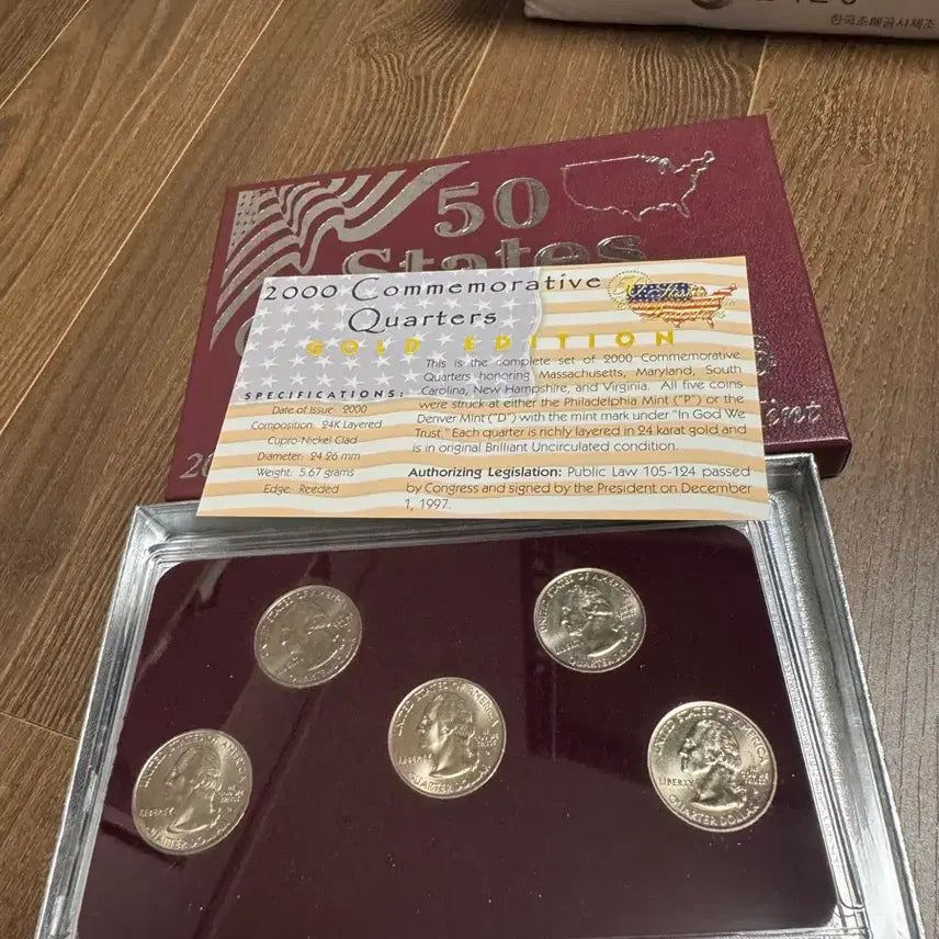 [BUNJANG] 50 State Quarters Collection Set / 기념주화 5개