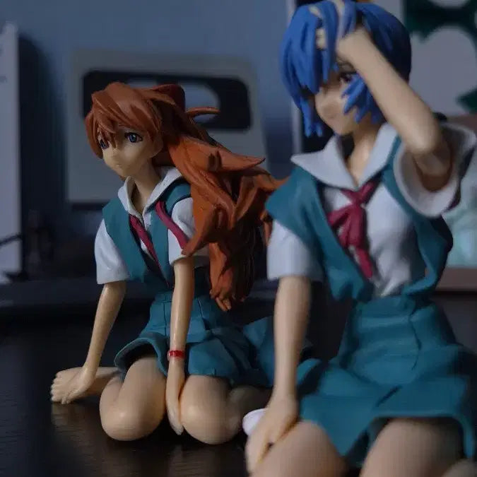 [BUNJANG] Evangelion Classic School Uniform Asuka &amp; Rei Set / 고전 에반게리온 교복 좌상 아스카 레이 일괄 (최저가)