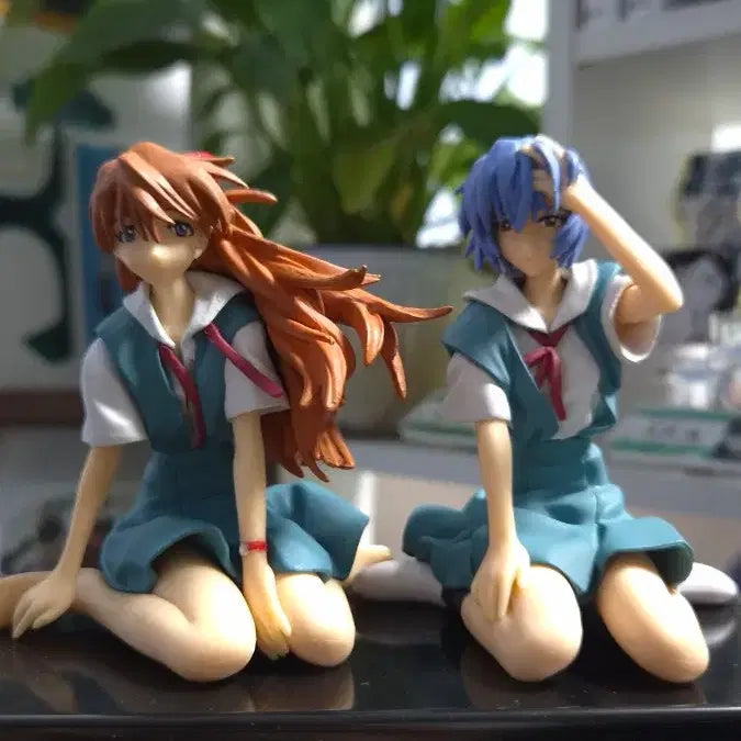 [BUNJANG] Evangelion Classic School Uniform Asuka &amp; Rei Set / 고전 에반게리온 교복 좌상 아스카 레이 일괄 (최저가)