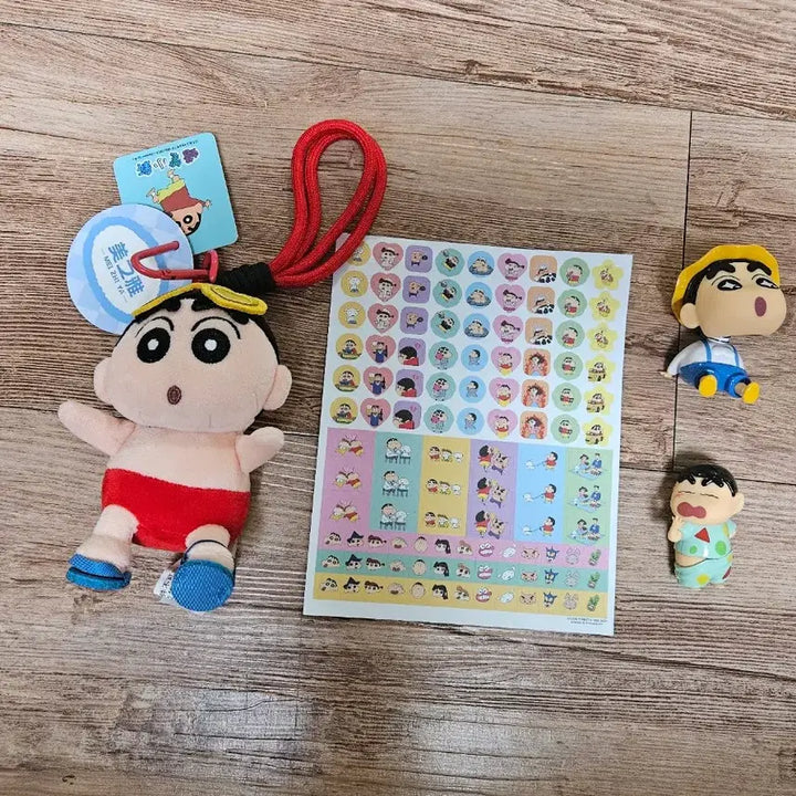 [BUNJANG] Crayon Shin-chan Figure and Sticker Bundle Set / 짱구 인형,피규어,스티커,짱구 흔들 스프링 피규어 (일괄)