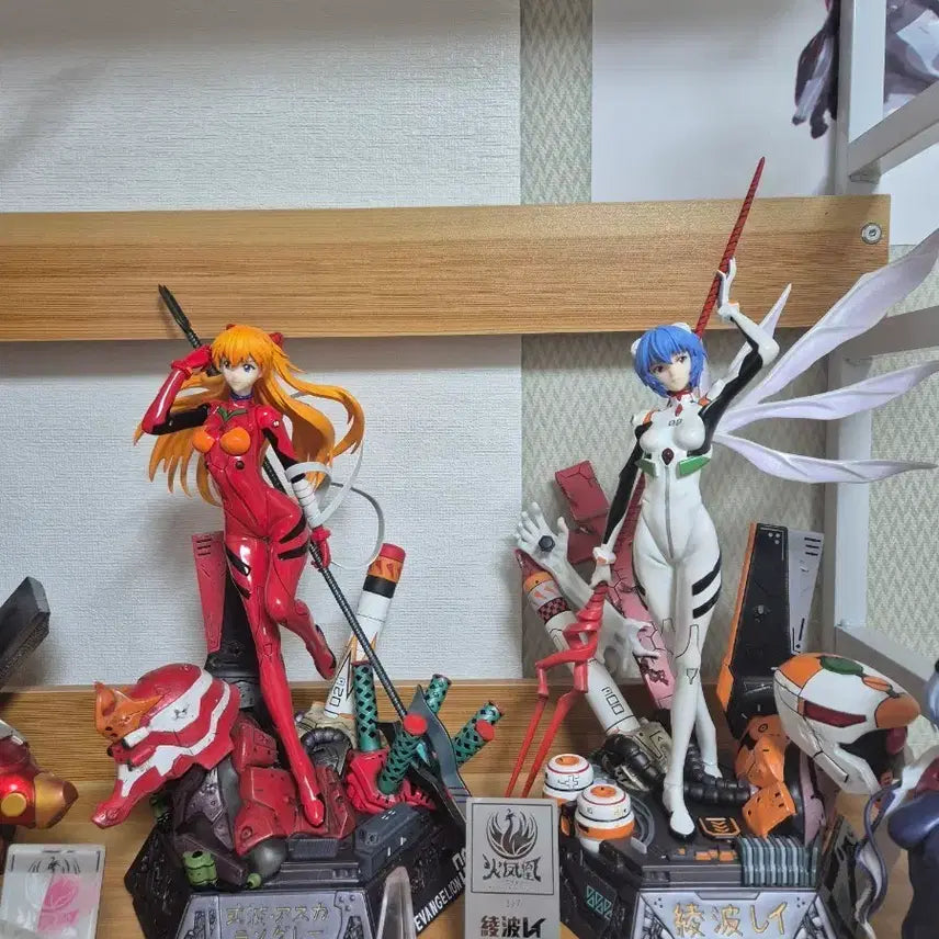 [BUNJANG] Evangelion Asuka &amp; Rei Resin Figures Bundle Set / 에반게리온 레진 일괄